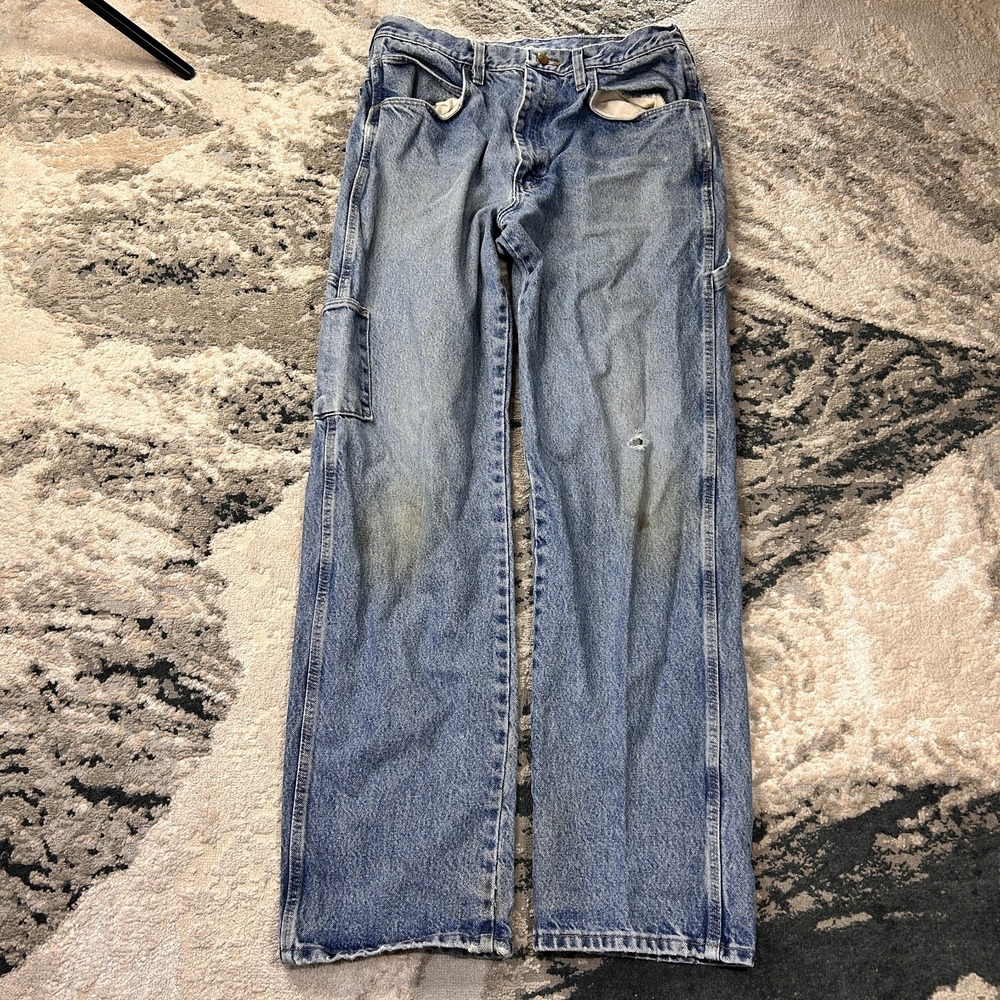 Bulwark Fr Carpenter Jeans Mens 34x34 Blue Denim Cotton Flame Resistant Workwear
